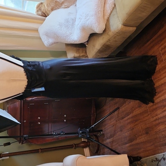 NWT Gorgeous Polo Ralph Lauren Black Lacy Slip Dress-Size 6​​​​​​​​ - Picture 4 of 7